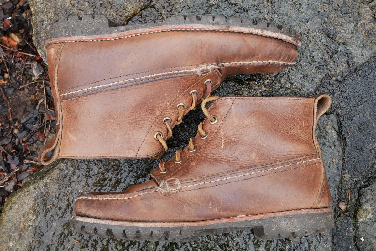 Photo by up2in2 on March 5, 2024 of the Oak Street Bootmakers Camp Boot in Horween Natural Chromexcel.