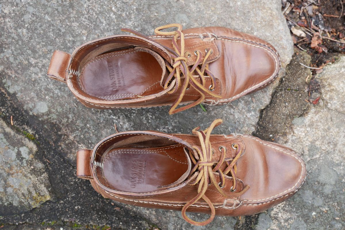 Photo by up2in2 on March 5, 2024 of the Oak Street Bootmakers Camp Boot in Horween Natural Chromexcel.