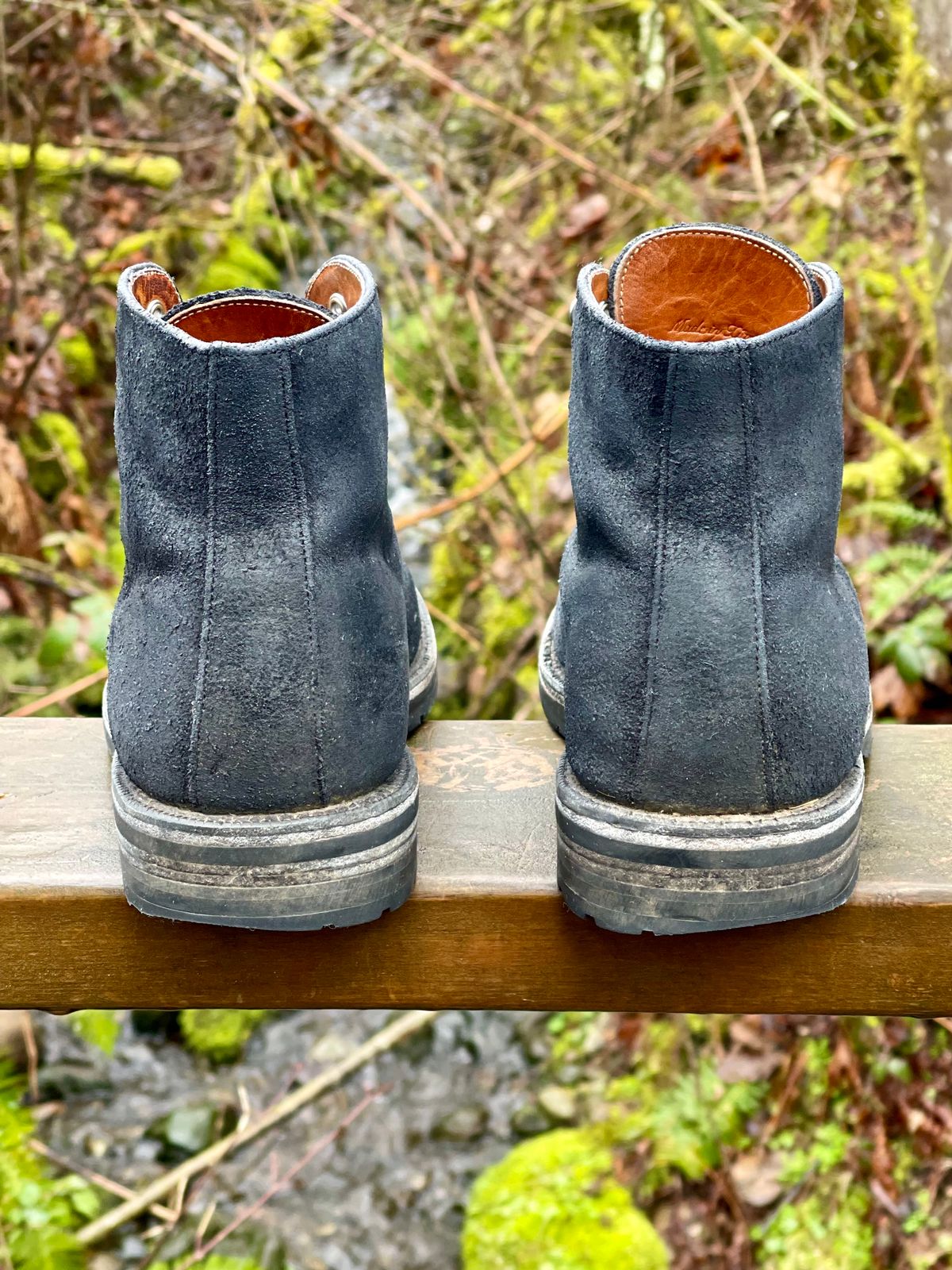 Photo by renee2day on March 3, 2024 of the Grant Stone Edward Boot in C.F. Stead Black Waxy Commander Suede.