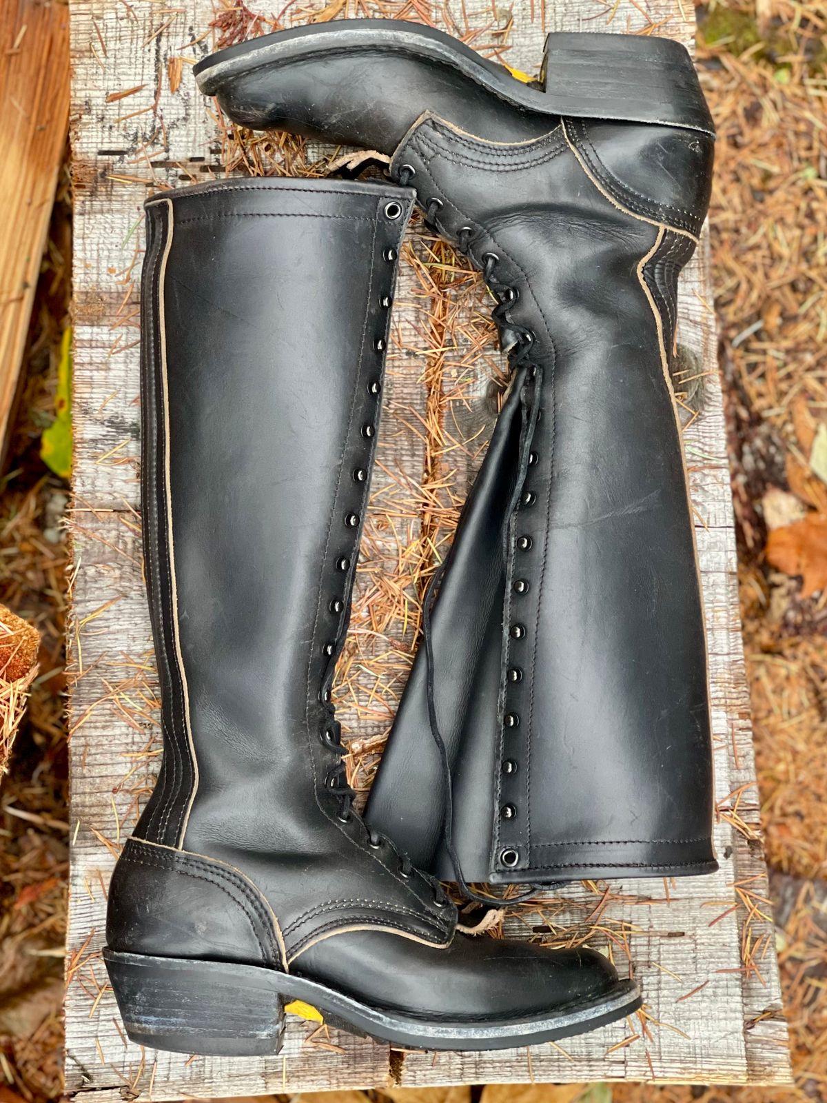 Photo by renee2day on November 4, 2025 of the Nicks Packer in Horween Black Chromexcel.