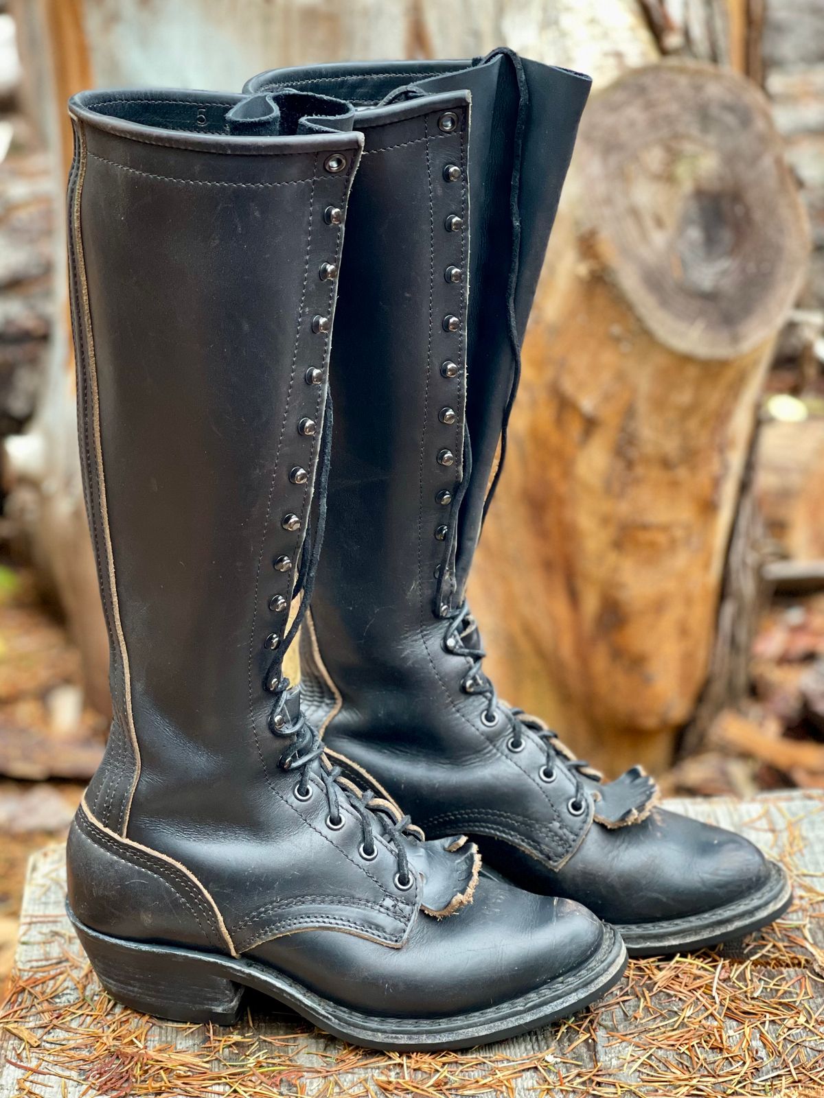 Photo by renee2day on November 4, 2025 of the Nicks Packer in Horween Black Chromexcel.