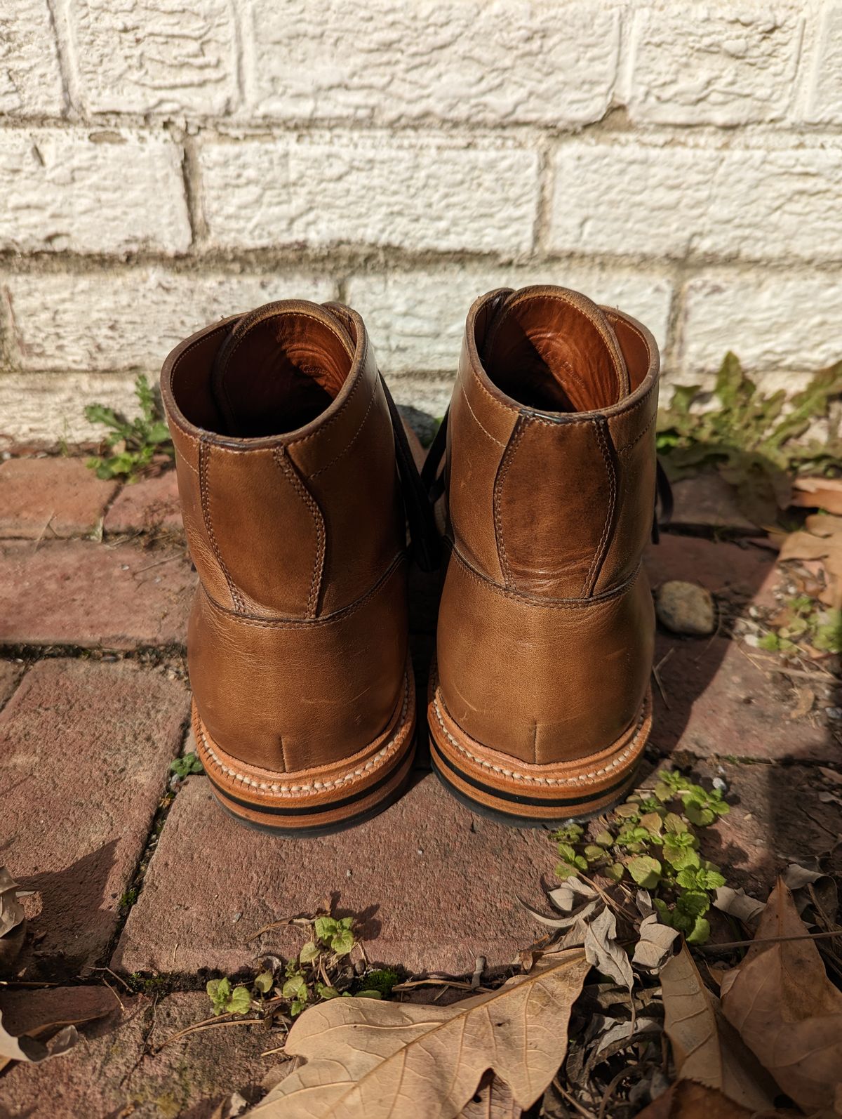 Photo by jwd on December 5, 2022 of the Grant Stone Diesel Boot in Horween Dune Chromexcel.