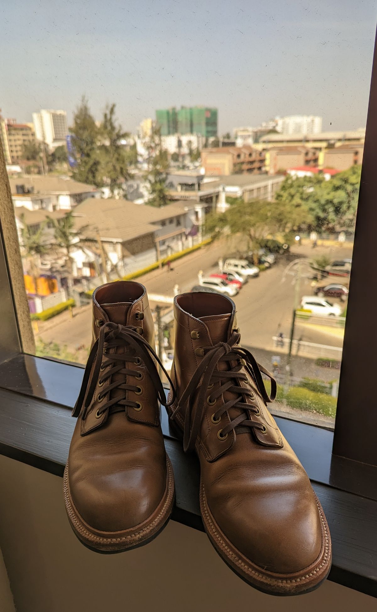 Photo by jwd on February 17, 2023 of the Grant Stone Diesel Boot in Horween Dune Chromexcel.