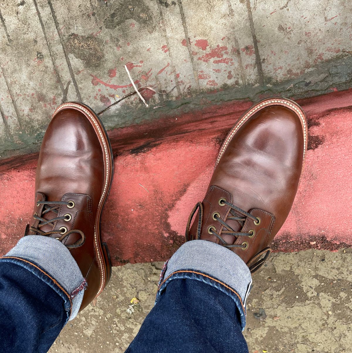 Photo by aj2603 on September 16, 2021 of the Grant Stone Diesel Boot in Horween Brown Chromexcel.