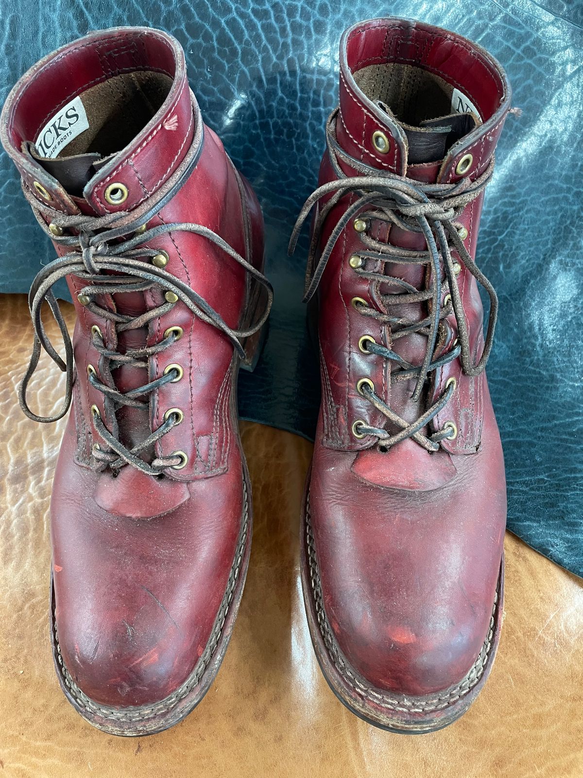 Photo by Nuc on January 3, 2026 of the Nicks MTO in Wickett & Craig Crimson Double Stuffed.