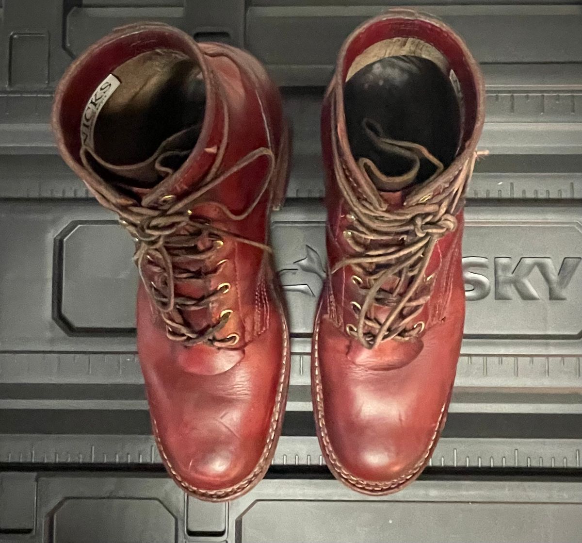 Photo by Nuc on April 3, 2026 of the Nicks MTO in Wickett & Craig Crimson Double Stuffed.