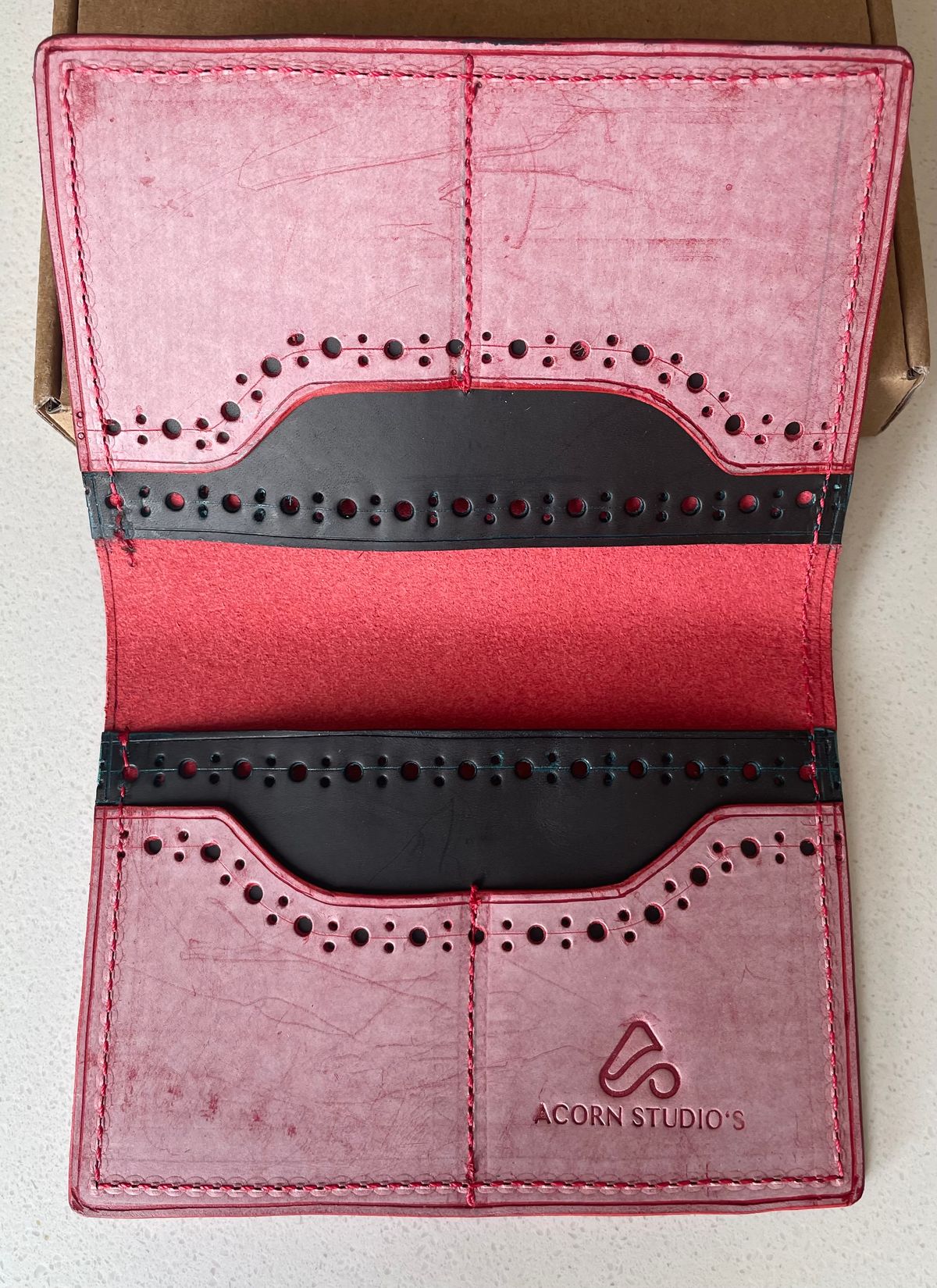 Photo by Nuc on October 1, 2025 of the Home made Full pocket wallet in La Bretagna Marlboro Ghost.