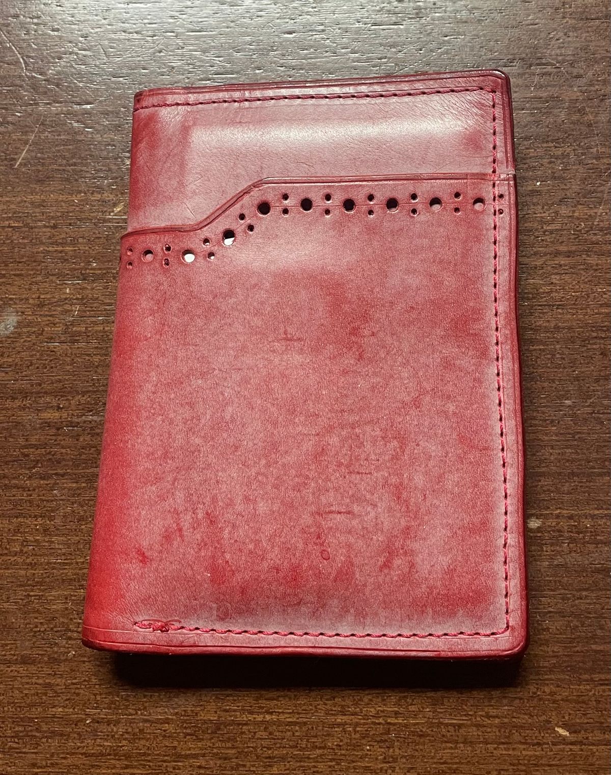 Photo by Nuc on October 9, 2025 of the Home made Full pocket wallet in La Bretagna Marlboro Ghost.