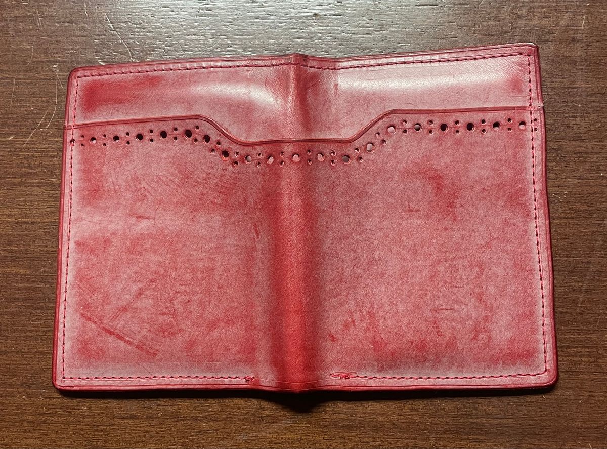 Photo by Nuc on October 9, 2025 of the Home made Full pocket wallet in La Bretagna Marlboro Ghost.