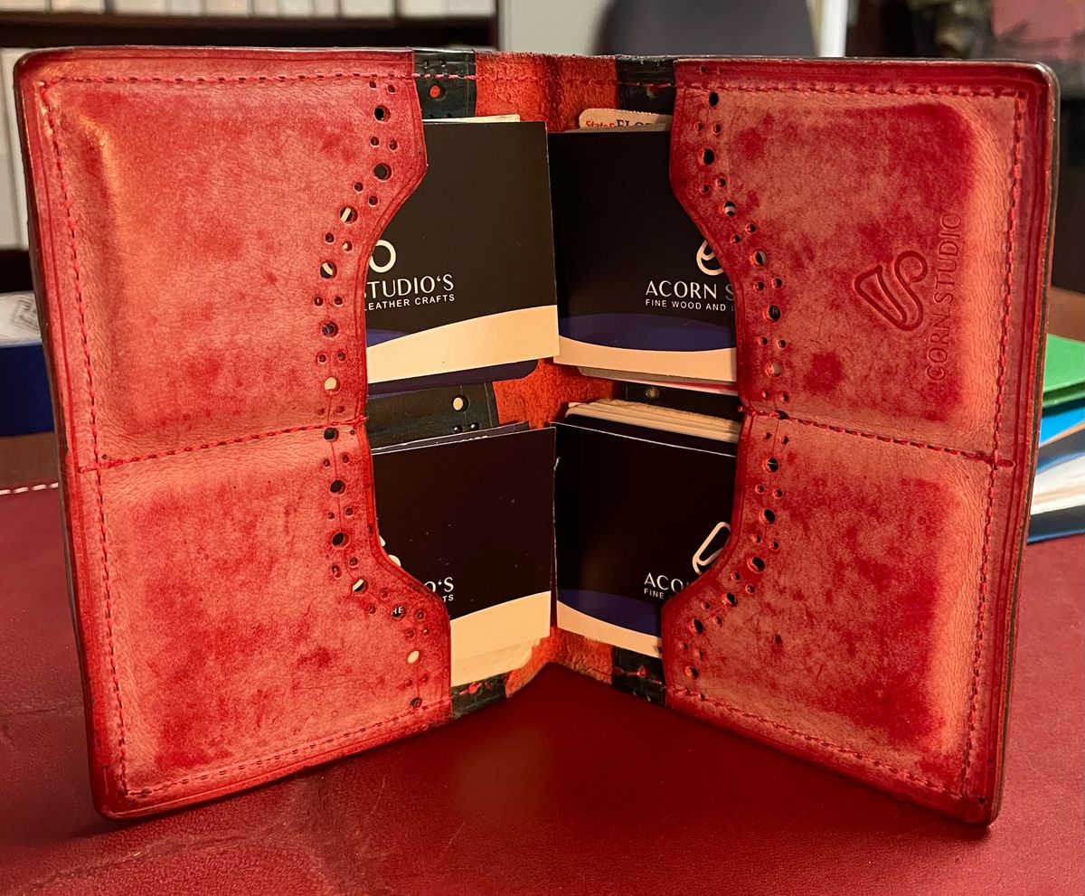 Photo by Nuc on February 3, 2026 of the Home made Full pocket wallet in La Bretagna Marlboro Ghost.