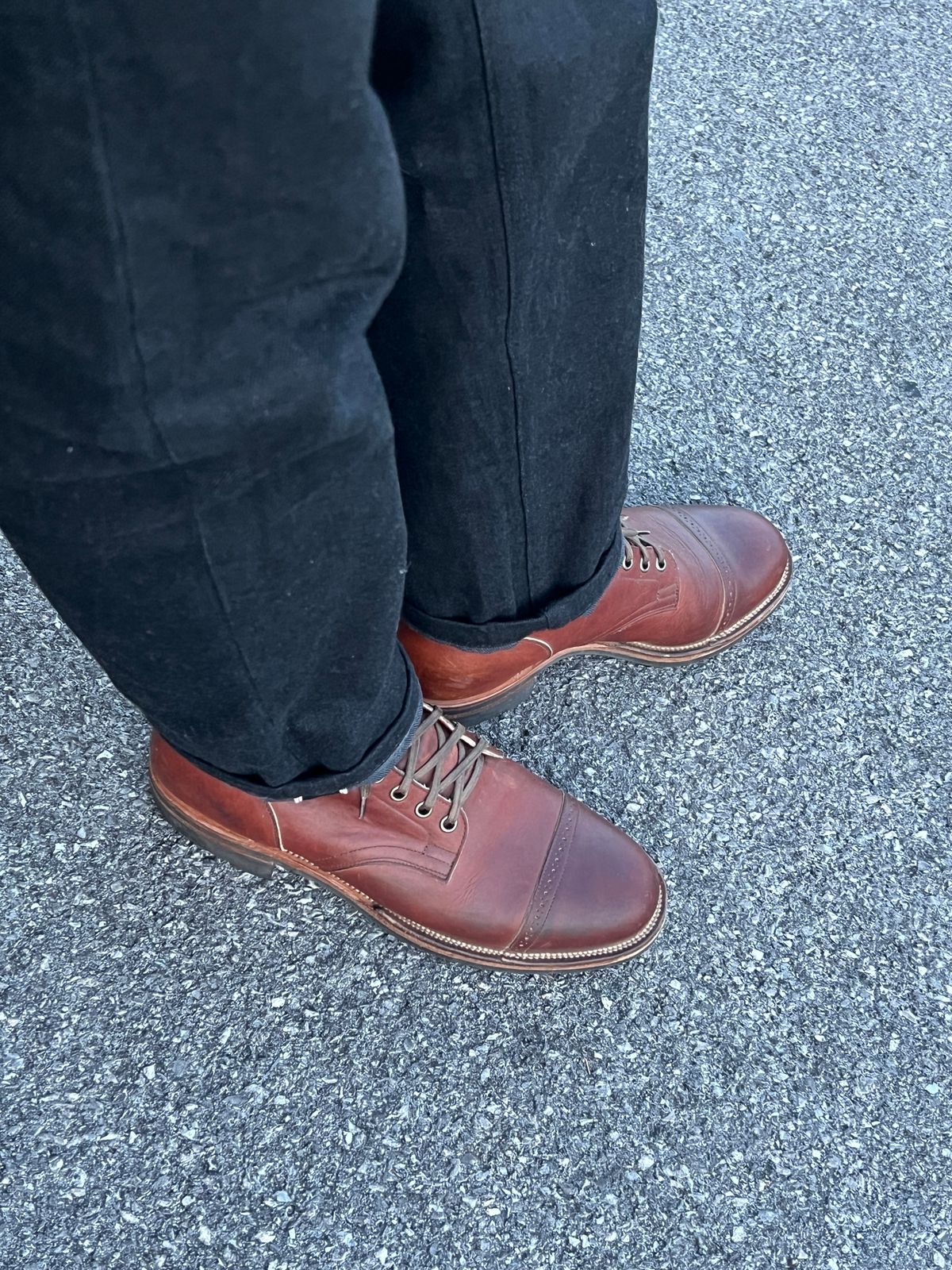 Photo by stuntman on September 27, 2023 of the Viberg Service Boot in Horween Saddle Tan Chromepak.