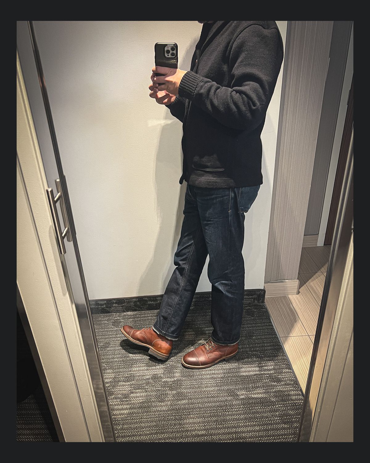 Photo by stuntman on October 19, 2023 of the Viberg Service Boot in Horween Saddle Tan Chromepak.