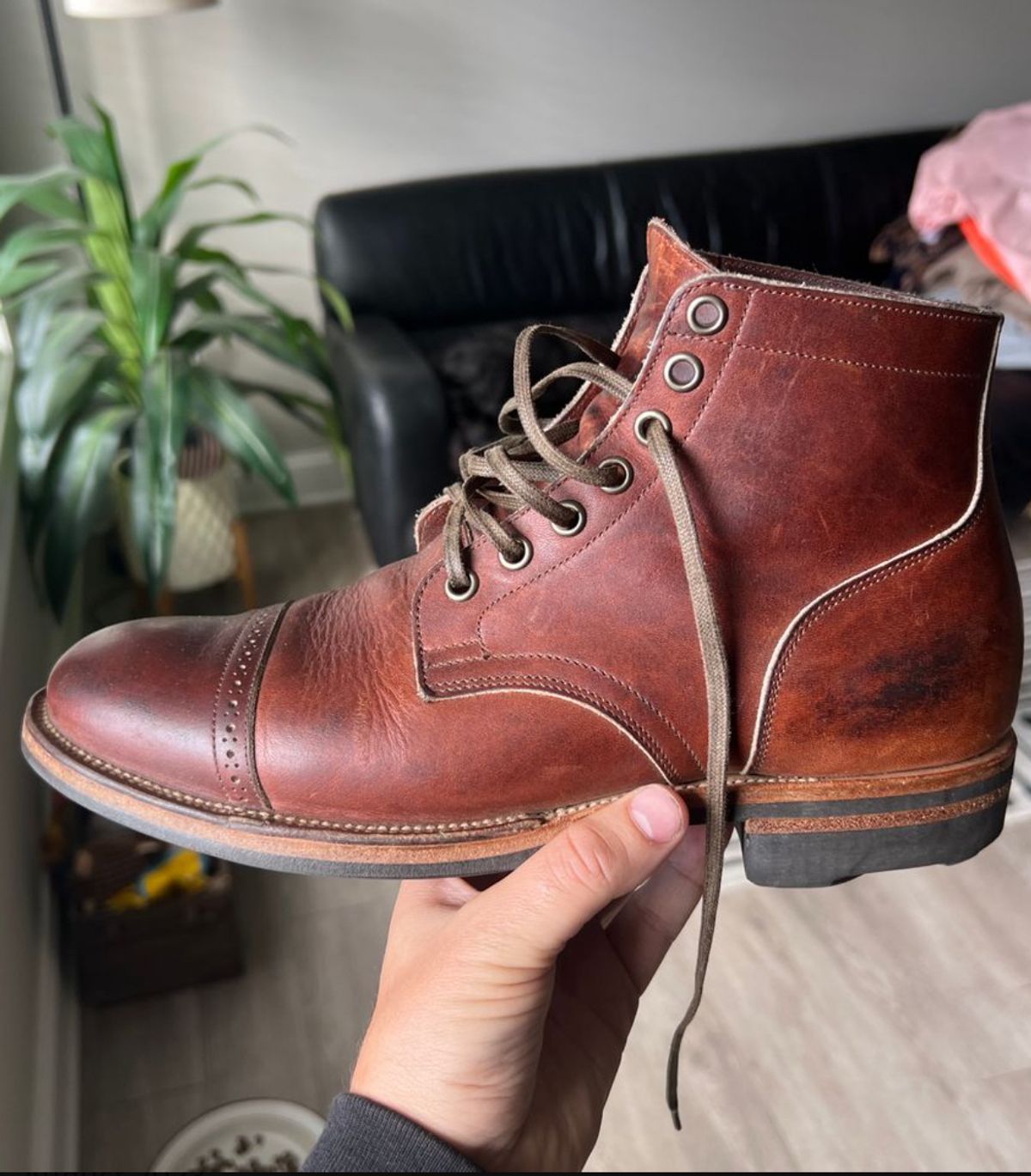 Photo by stuntman on October 27, 2023 of the Viberg Service Boot in Horween Saddle Tan Chromepak.