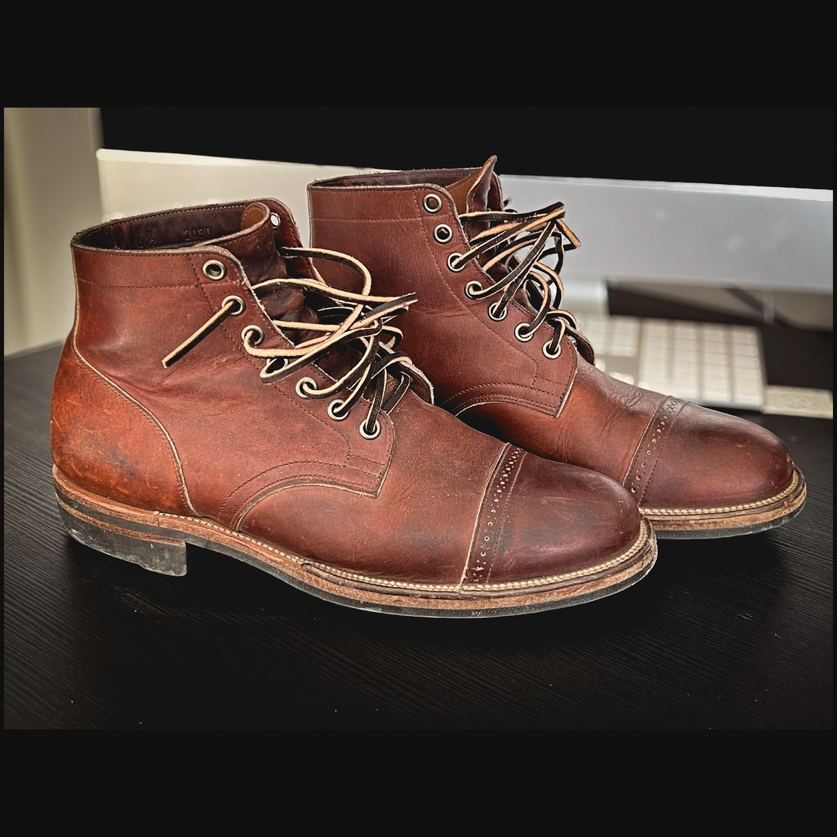 Photo by stuntman on January 4, 2024 of the Viberg Service Boot in Horween Saddle Tan Chromepak.