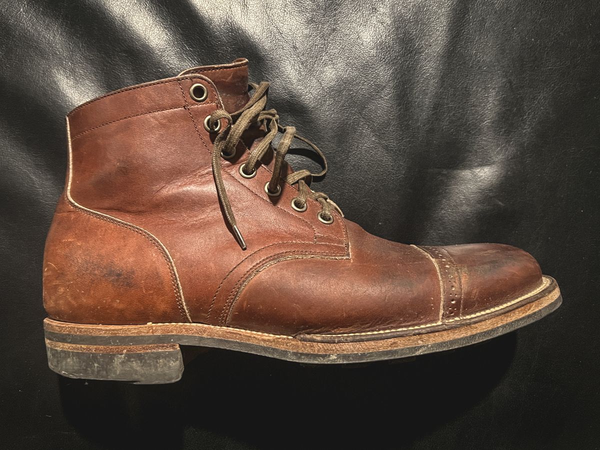 Photo by stuntman on February 2, 2024 of the Viberg Service Boot in Horween Saddle Tan Chromepak.