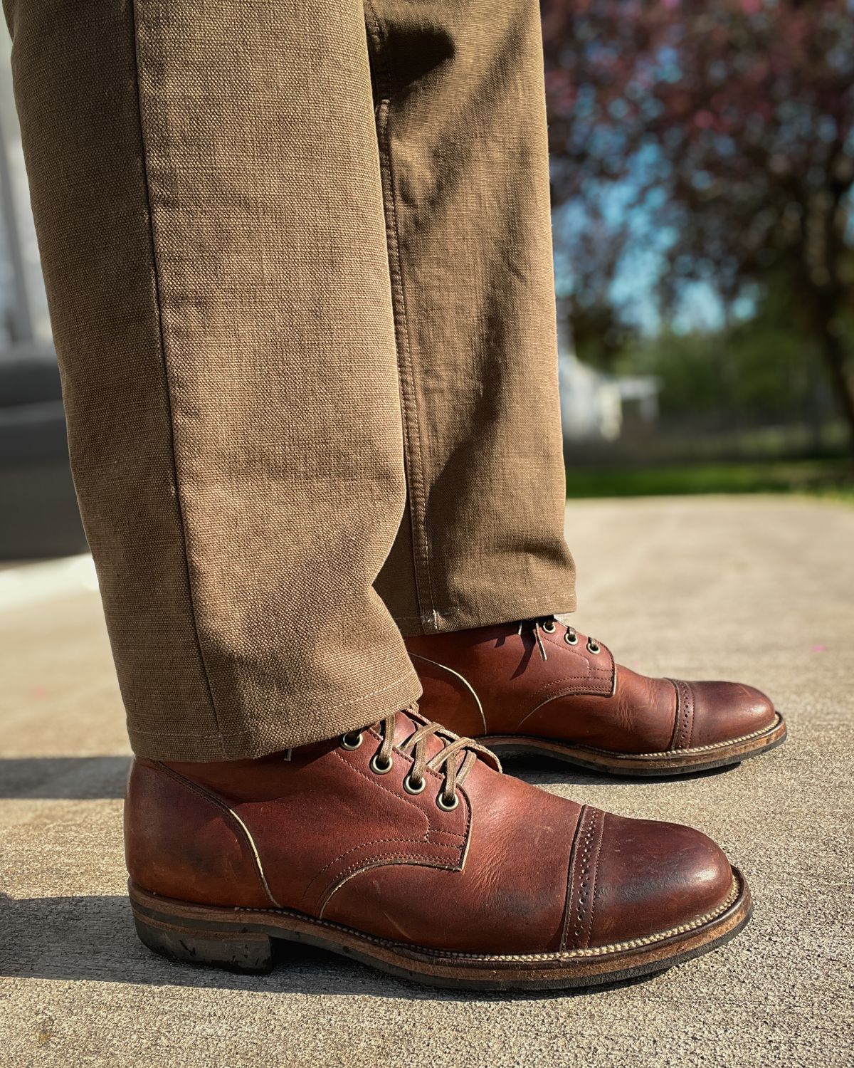 Photo by stuntman on May 13, 2024 of the Viberg Service Boot in Horween Saddle Tan Chromepak.