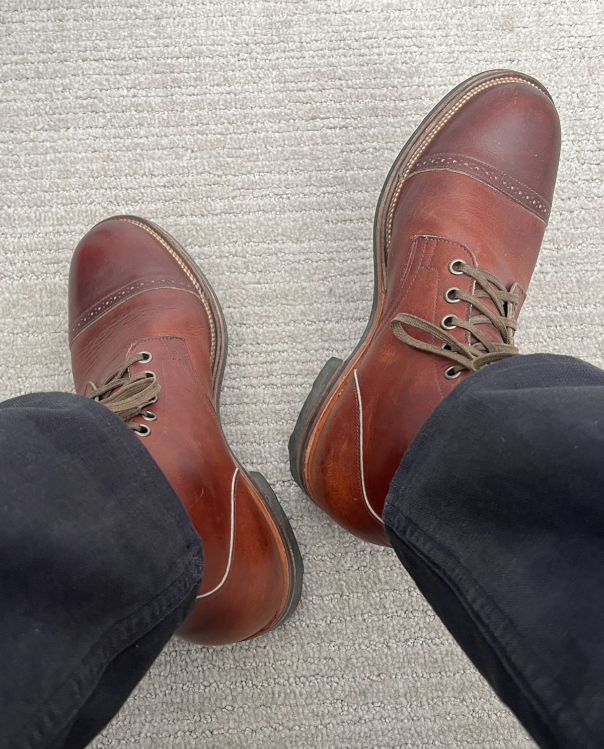 Photo by stuntman on November 14, 2024 of the Viberg Service Boot in Horween Saddle Tan Chromepak.