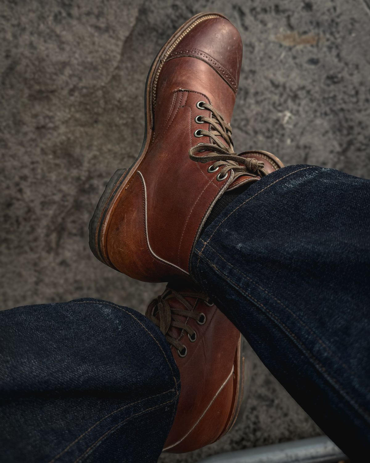 Photo by stuntman on October 26, 2025 of the Viberg Service Boot in Horween Saddle Tan Chromepak.