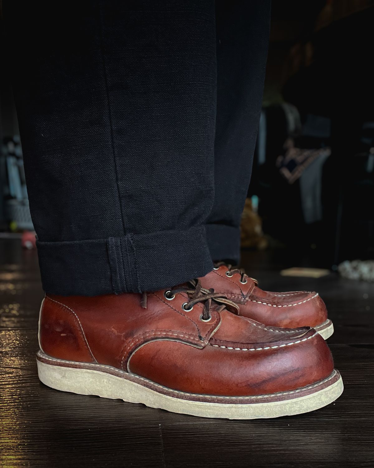 Photo by stuntman on November 10, 2024 of the Red Wing 6-Inch Classic Moc in S.B. Foot Oro Legacy.