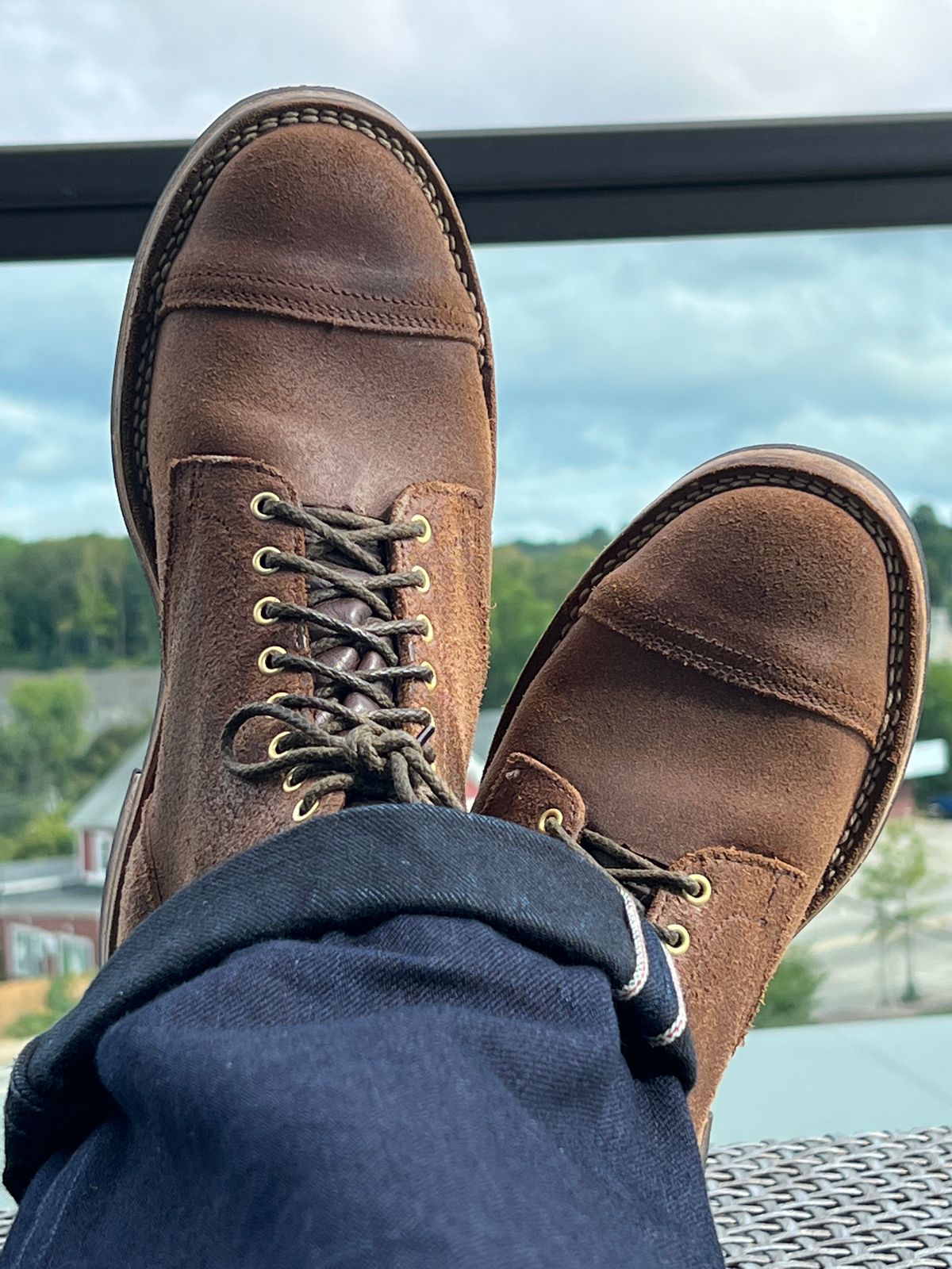 Photo by stuntman on September 13, 2022 of the Viberg Service Boot in Horween Natural Waxed Flesh.