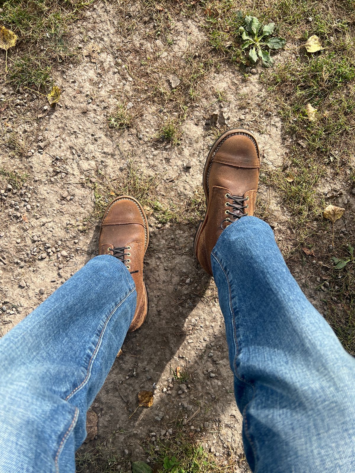 Photo by stuntman on October 9, 2023 of the Viberg Service Boot in Horween Natural Waxed Flesh.