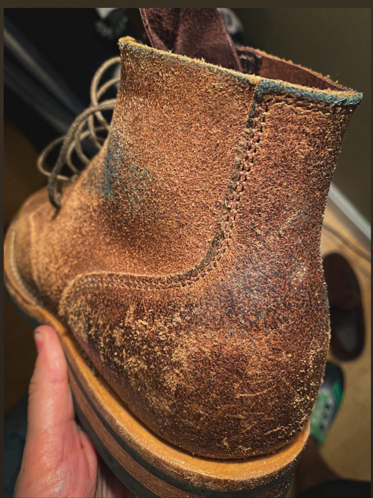 Photo by stuntman on October 20, 2023 of the Viberg Service Boot in Horween Natural Waxed Flesh.