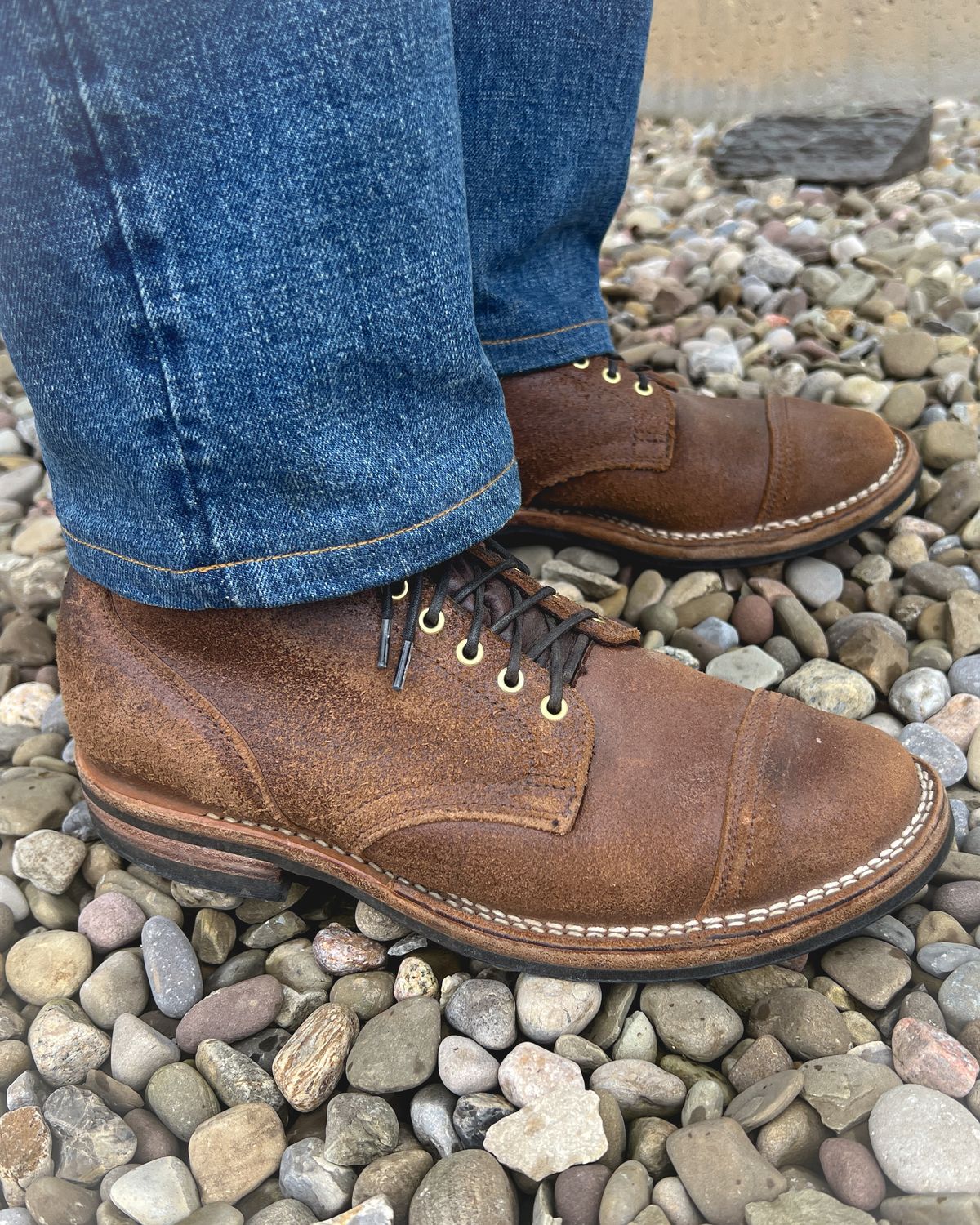Photo by stuntman on March 18, 2024 of the Viberg Service Boot in Horween Natural Waxed Flesh.