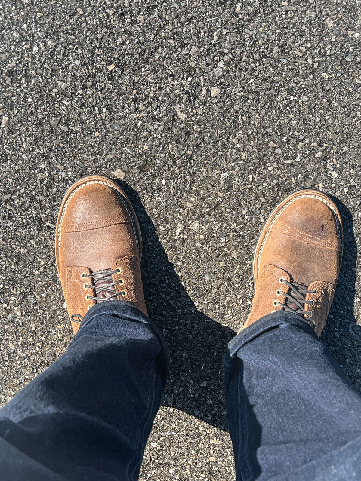 Photo by stuntman on March 25, 2024 of the Viberg Service Boot in Horween Natural Waxed Flesh.