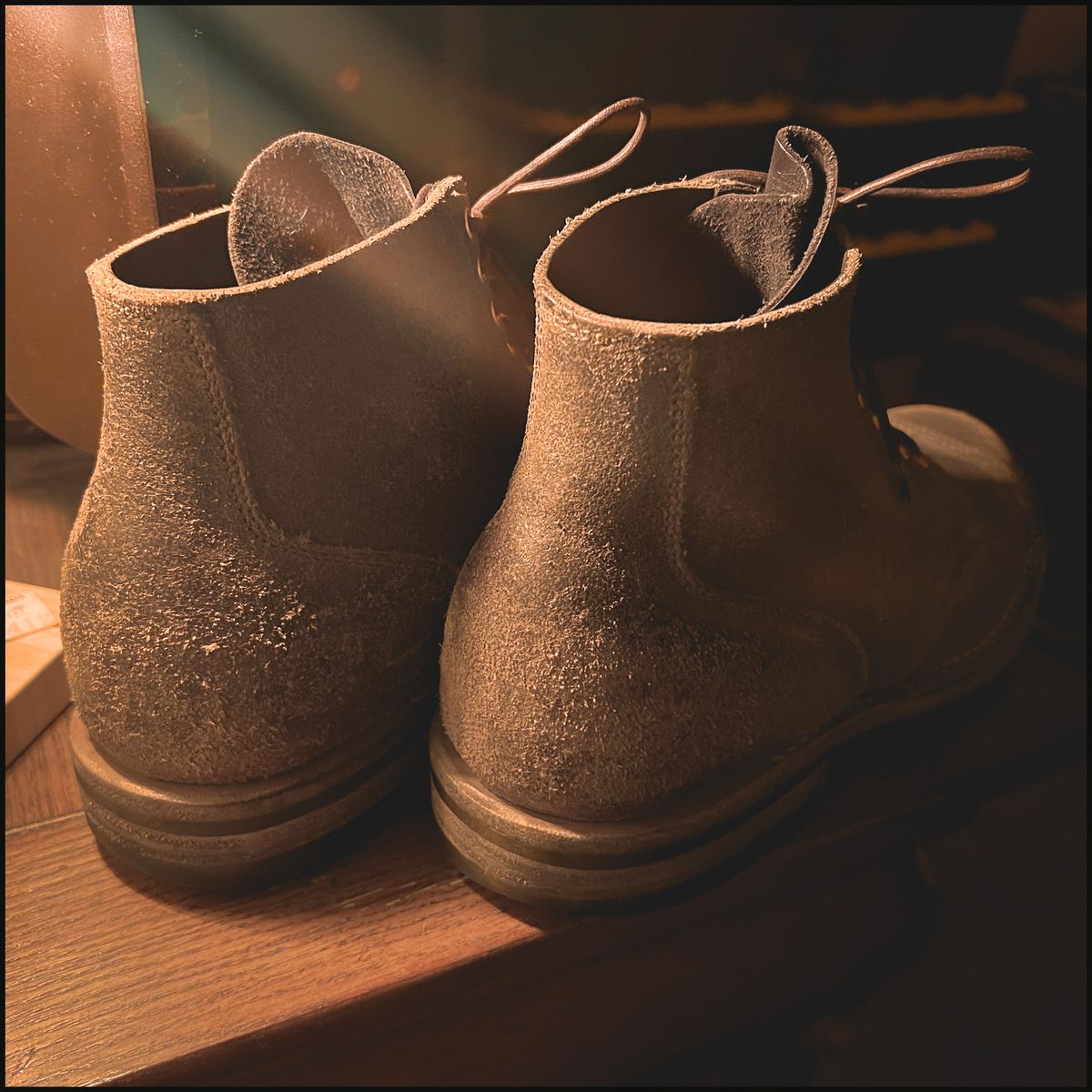 Photo by stuntman on June 22, 2024 of the Viberg Service Boot in Horween Natural Waxed Flesh.