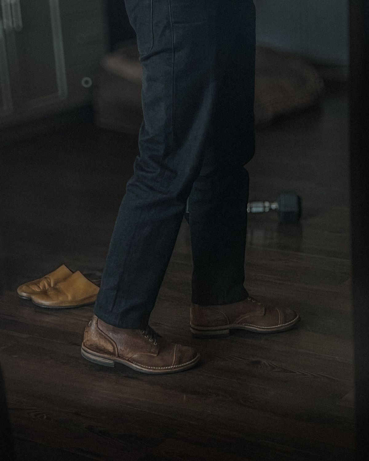 Photo by stuntman on October 18, 2024 of the Viberg Service Boot in Horween Natural Waxed Flesh.