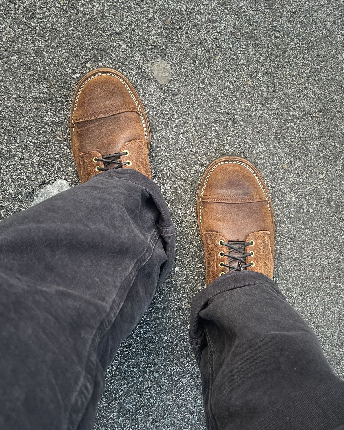 Photo by stuntman on December 6, 2024 of the Viberg Service Boot in Horween Natural Waxed Flesh.