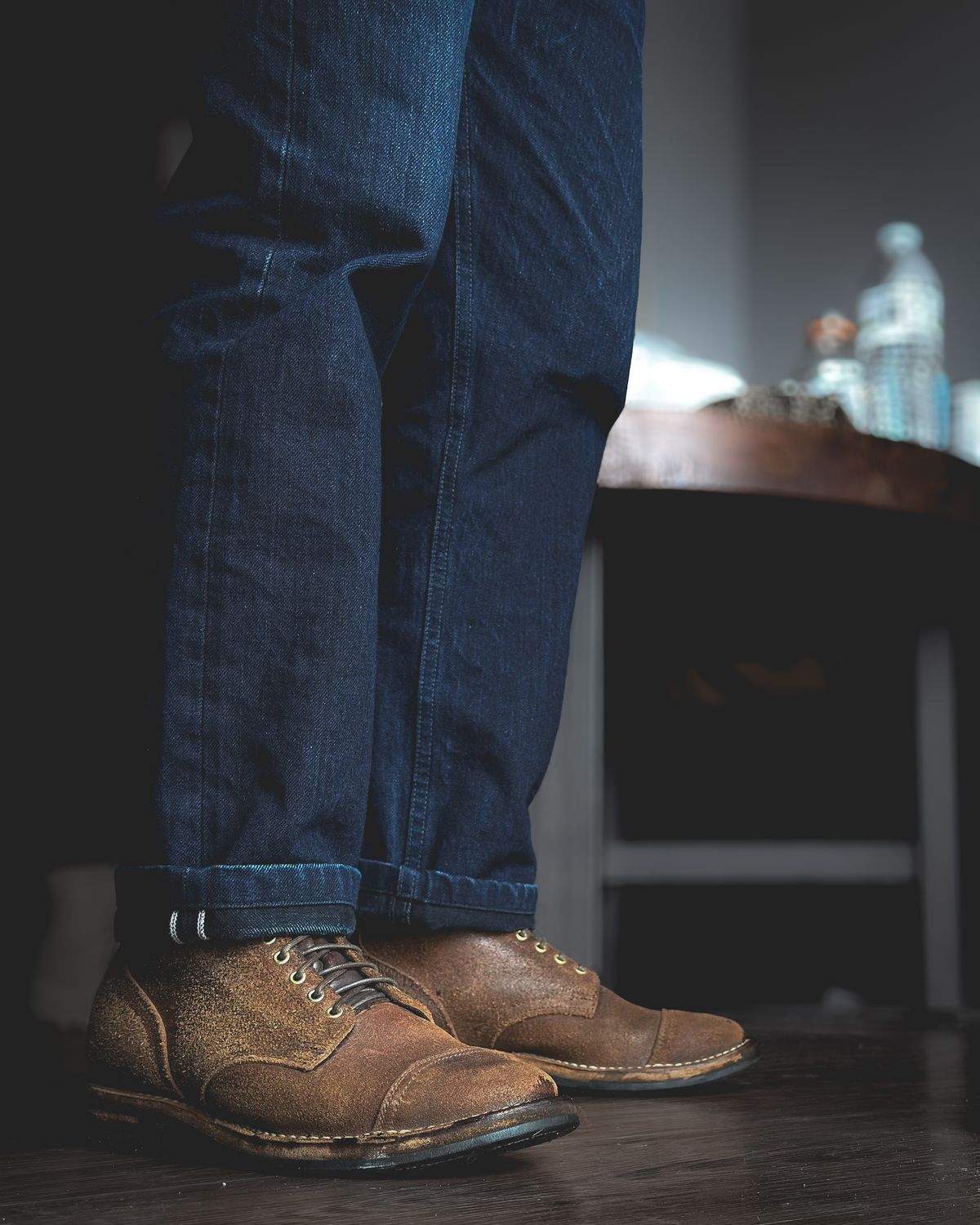 Photo by stuntman on February 13, 2025 of the Viberg Service Boot in Horween Natural Waxed Flesh.