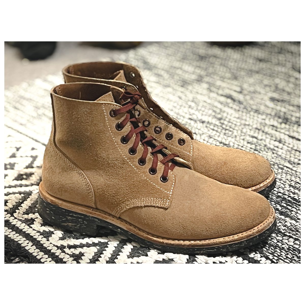 Photo by stuntman on January 13, 2024 of the Oak Street Bootmakers Field Boot in Horween Natural Chromexcel Roughout.