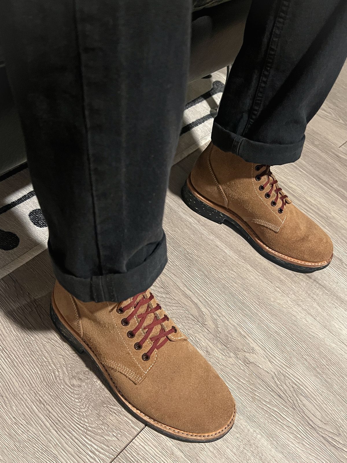 Photo by stuntman on January 28, 2024 of the Oak Street Bootmakers Field Boot in Horween Natural Chromexcel Roughout.