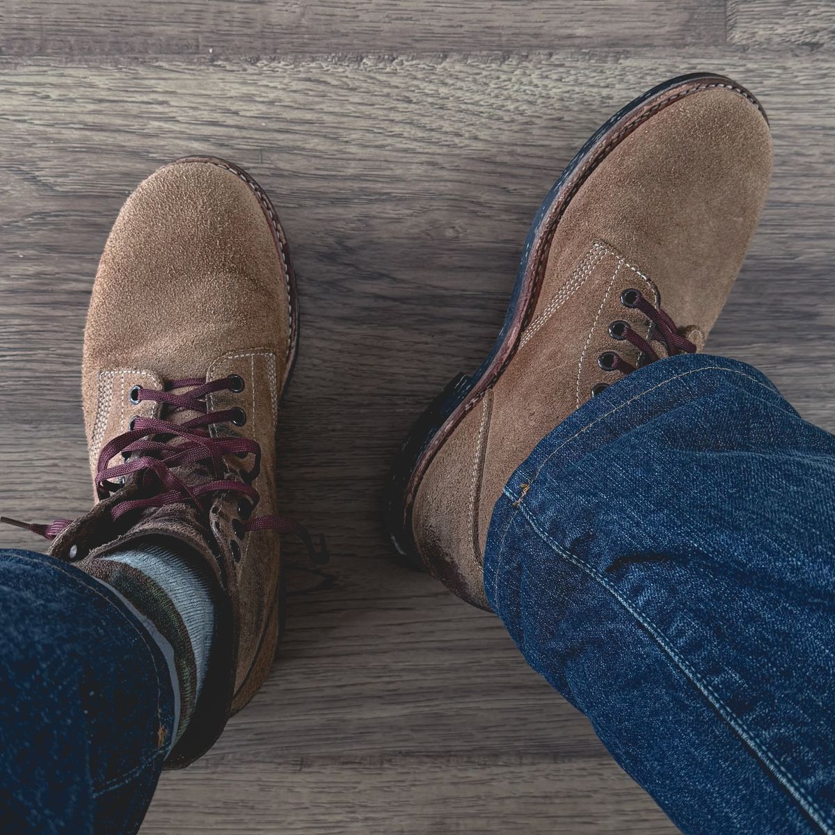 Photo by stuntman on November 28, 2025 of the Oak Street Bootmakers Field Boot in Horween Natural Chromexcel Roughout.