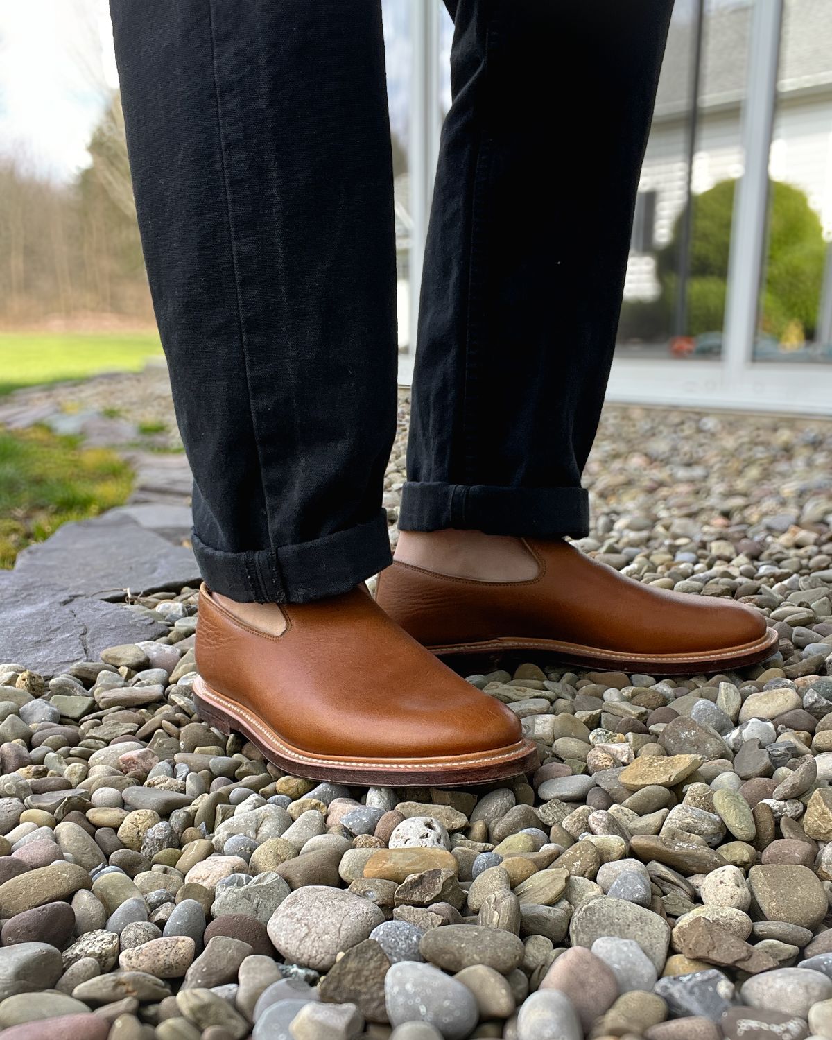 Photo by stuntman on March 28, 2024 of the Viberg Slipper in CF Stead Noix Eco Grain.