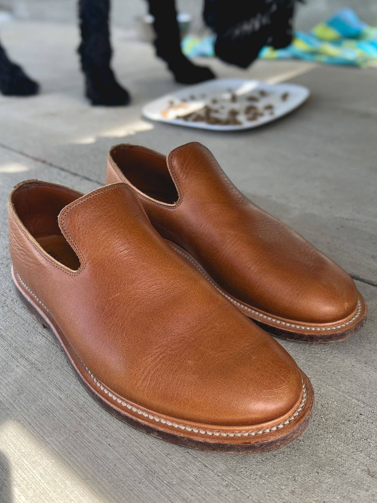 Photo by stuntman on April 10, 2024 of the Viberg Slipper in CF Stead Noix Eco Grain.