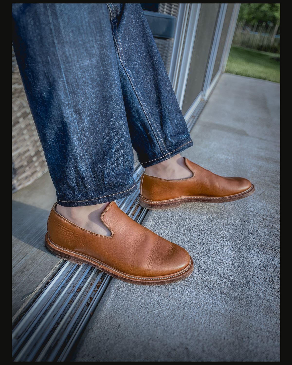 Photo by stuntman on May 20, 2024 of the Viberg Slipper in CF Stead Noix Eco Grain.