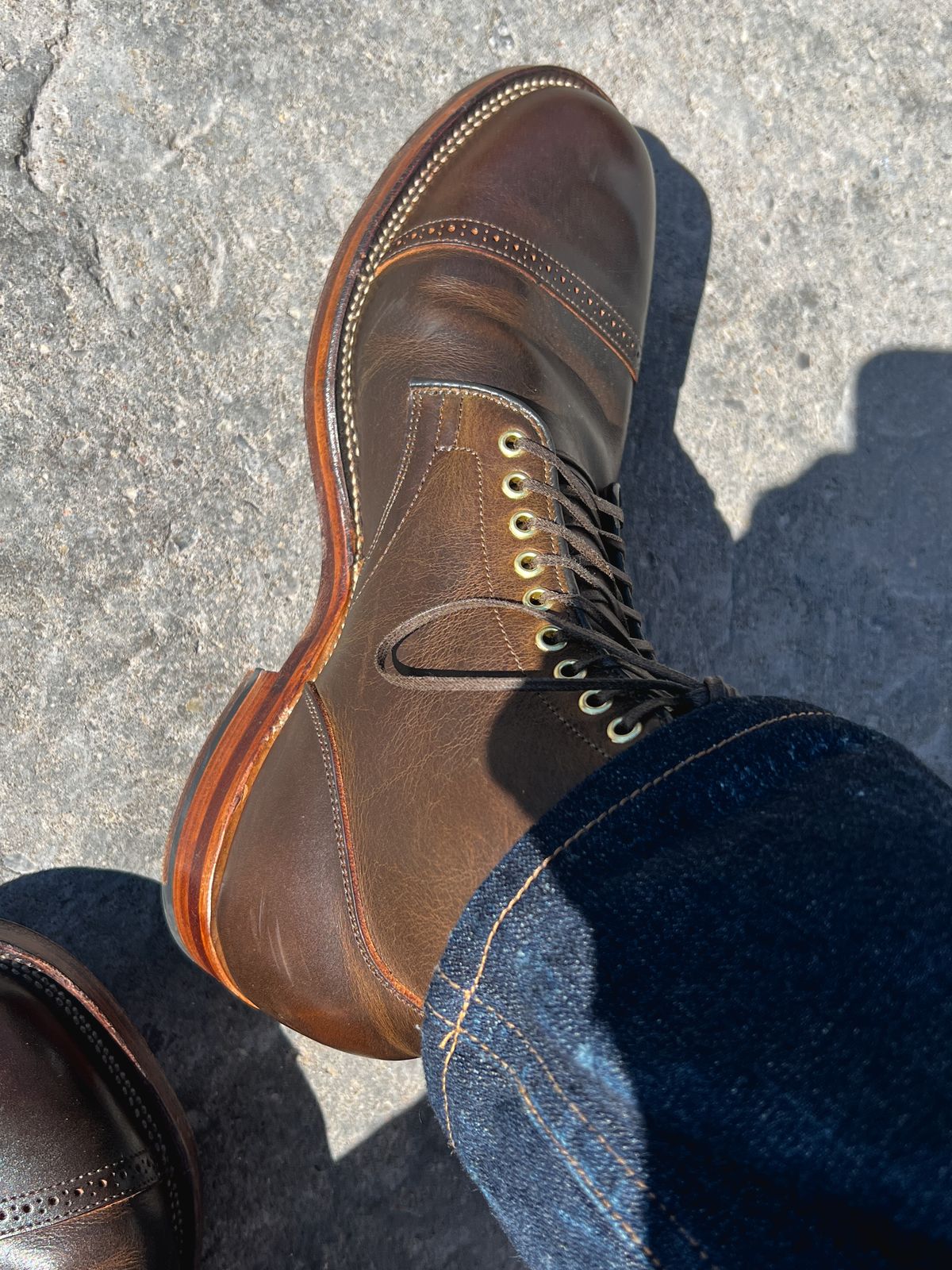 Photo by stuntman on May 30, 2024 of the Viberg Service Boot BCT in Gallun Caper Viking Calf.