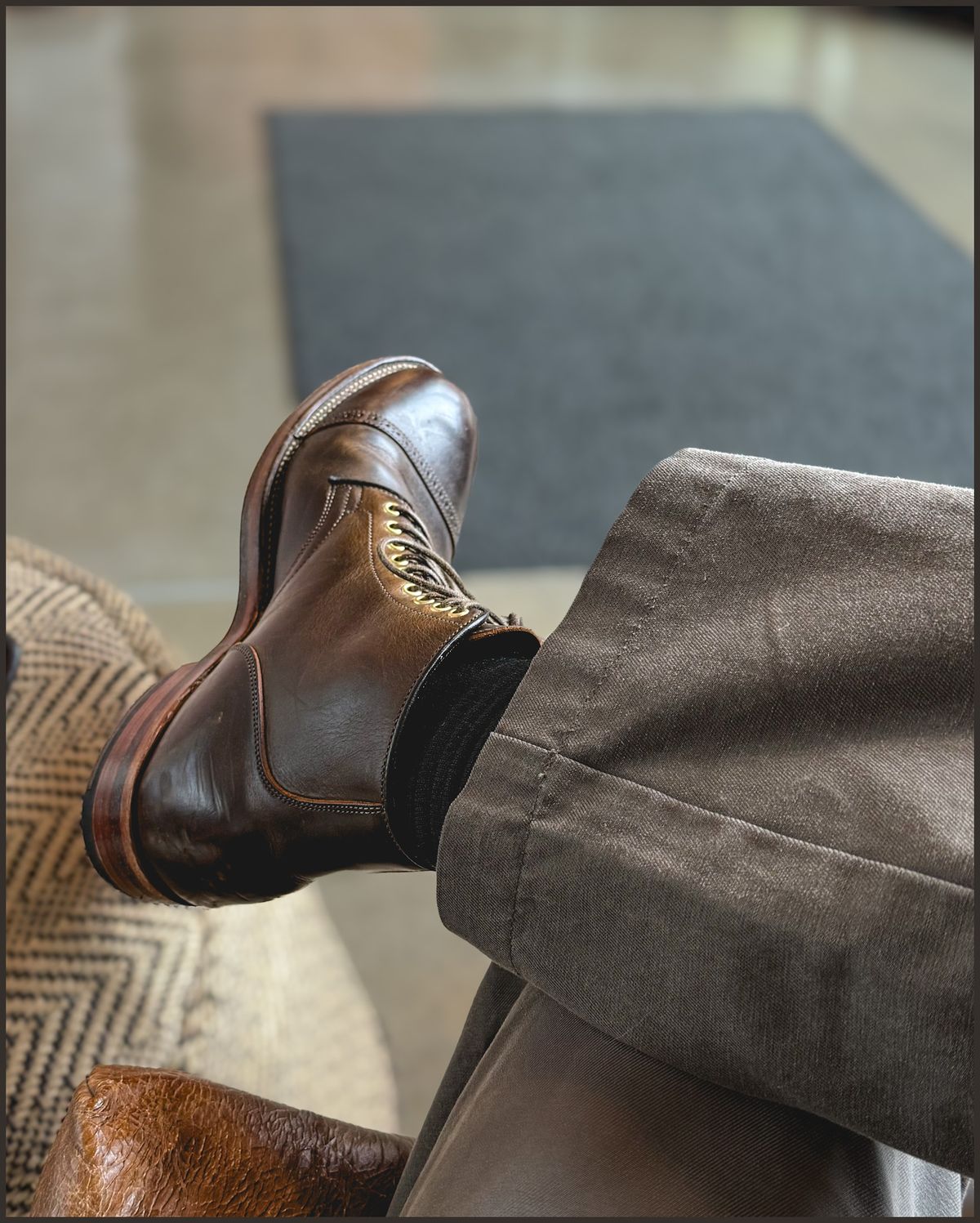 Photo by stuntman on November 12, 2025 of the Viberg Service Boot BCT in Gallun Caper Viking Calf.