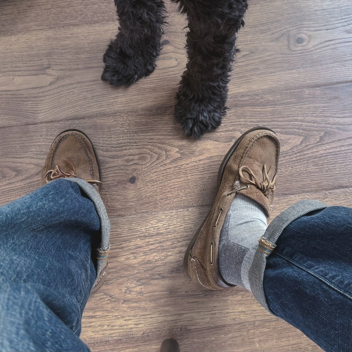 Photo by stuntman on November 27, 2025 of the Oak Street Bootmakers Camp Moc in Horween Natural Chromexcel Roughout.