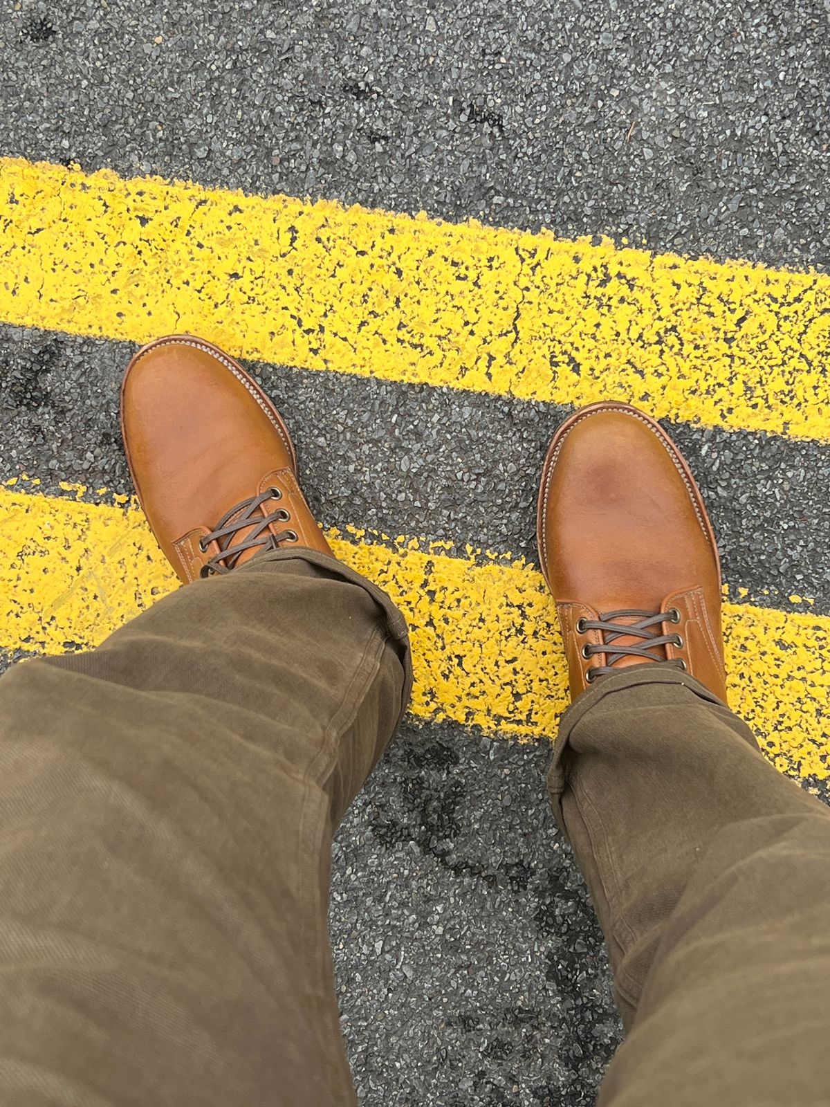 Photo by stuntman on November 6, 2023 of the Viberg Service Boot in Shinki Cognac Latigo Horsehide.