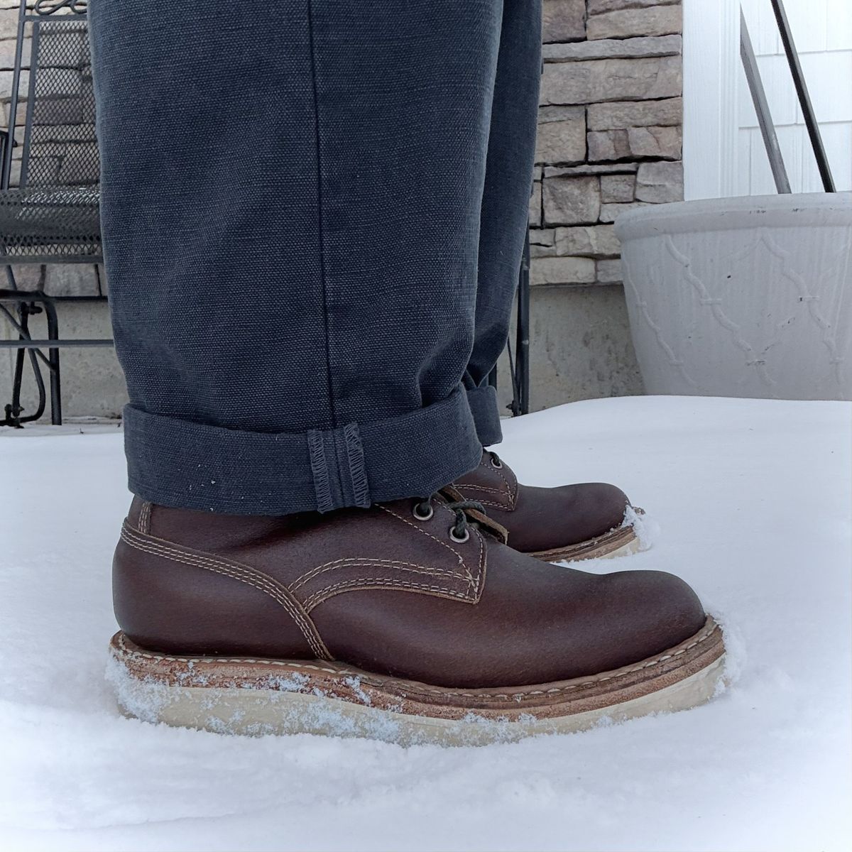 Photo by stuntman on February 7, 2025 of the White's 350 Cruiser in Horween Natural Waxed Flesh.