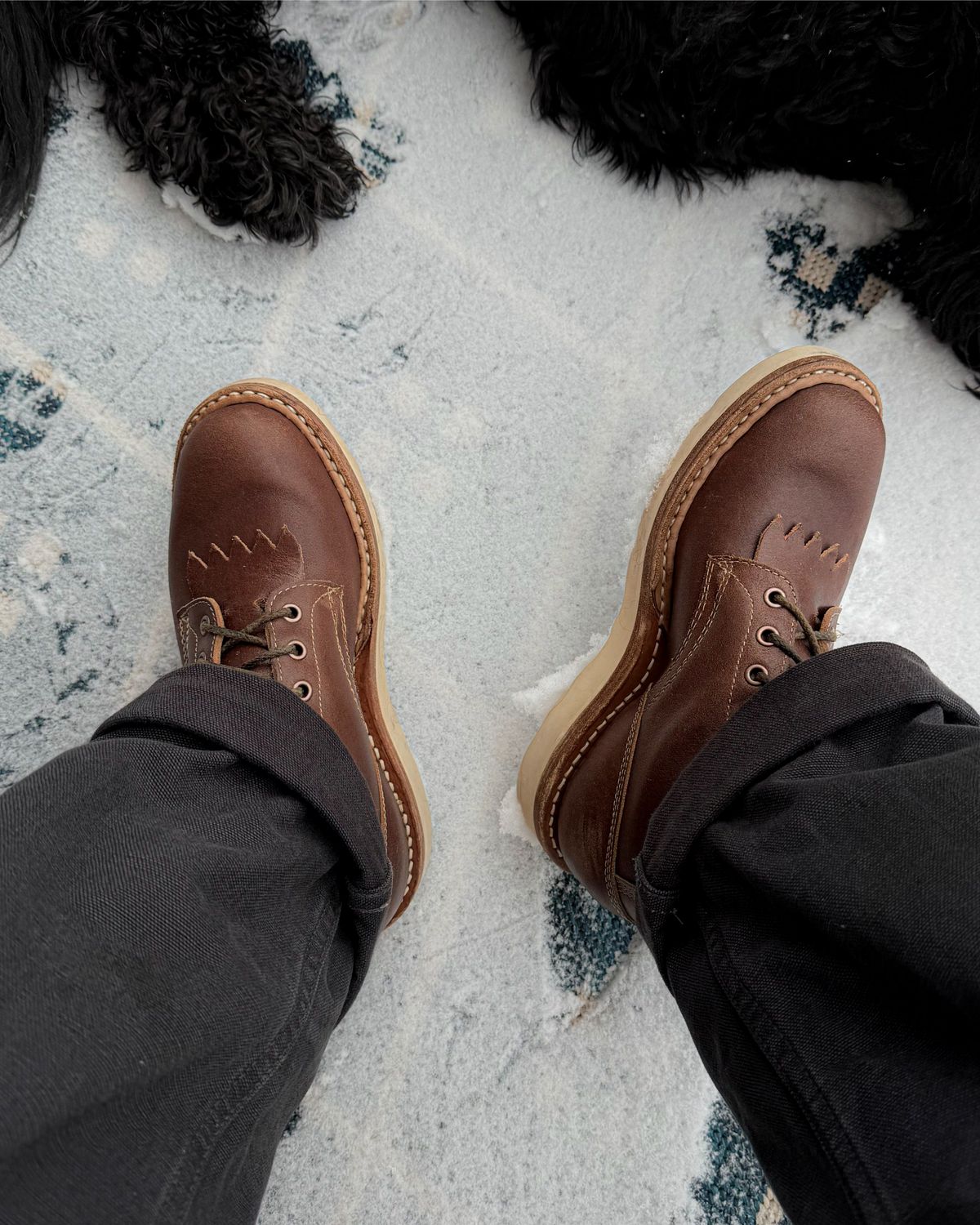 Photo by stuntman on February 16, 2025 of the White's 350 Cruiser in Horween Natural Waxed Flesh.