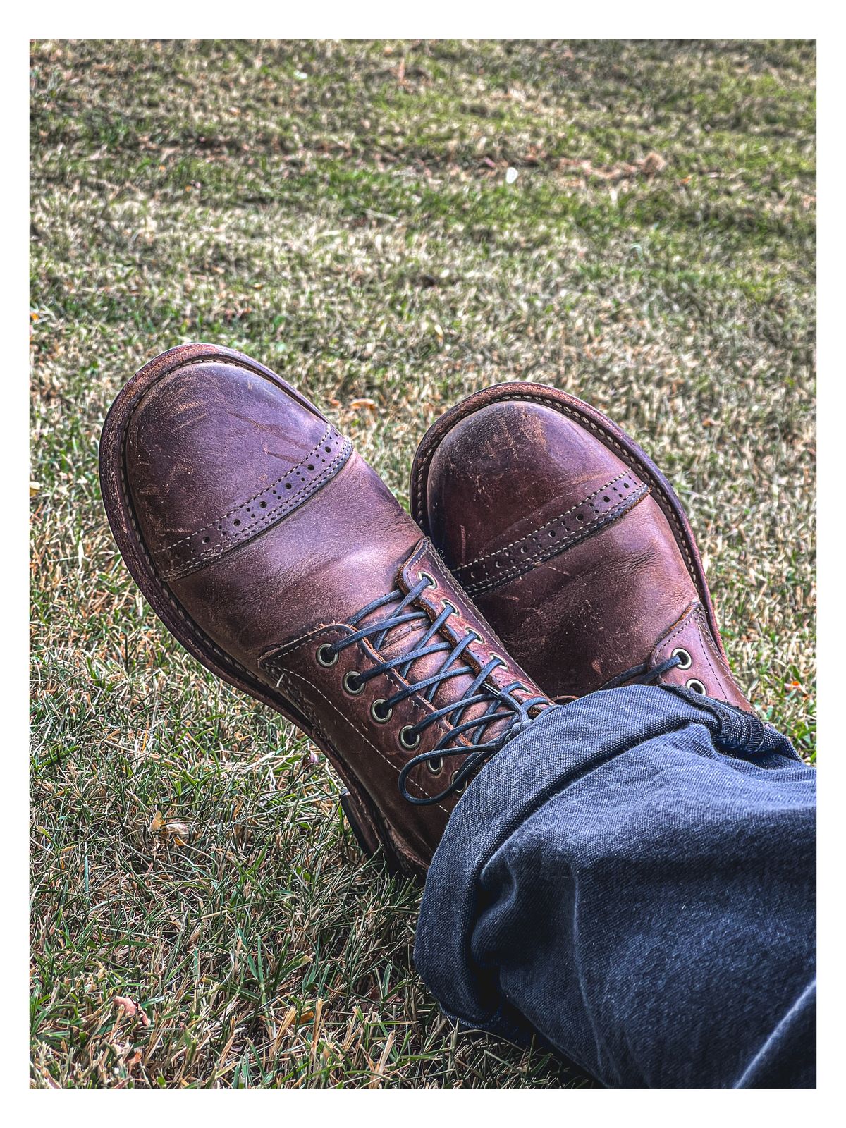 Photo by stuntman on October 6, 2022 of the Oak Street Bootmakers Trench Boot in Horween Natural Chromexcel.
