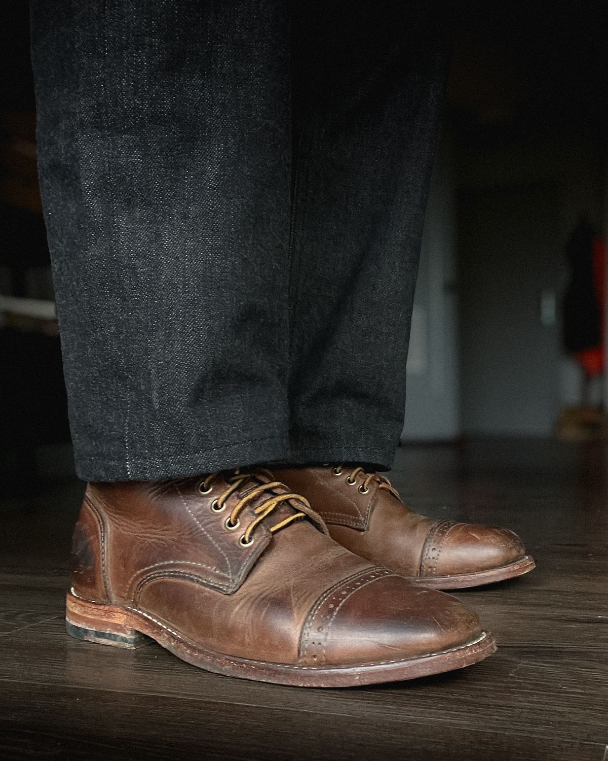 Photo by stuntman on September 26, 2024 of the Oak Street Bootmakers Trench Boot in Horween Natural Chromexcel.