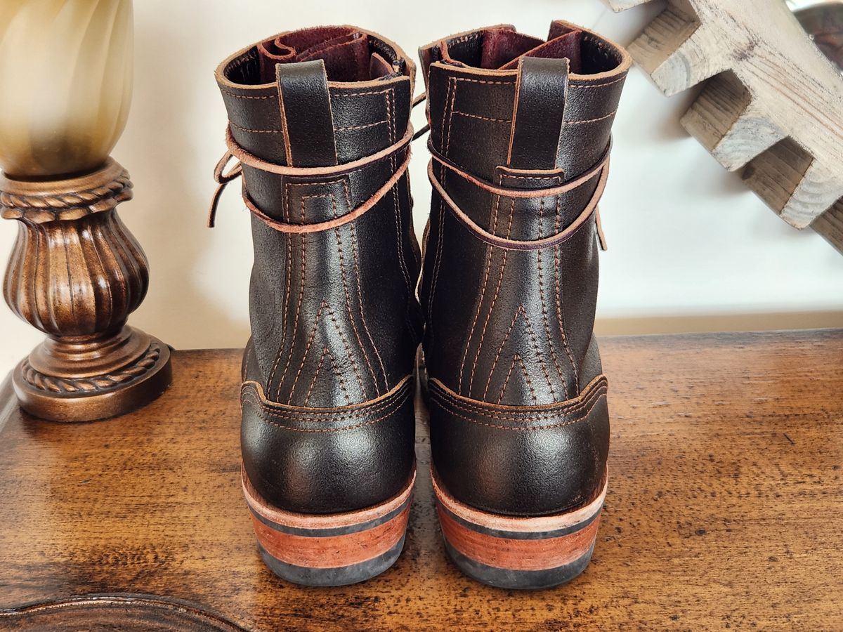 Photo by kevinyarrington on January 3, 2024 of the Nicks Patrol Boot in Horween Brown Waxed Flesh.