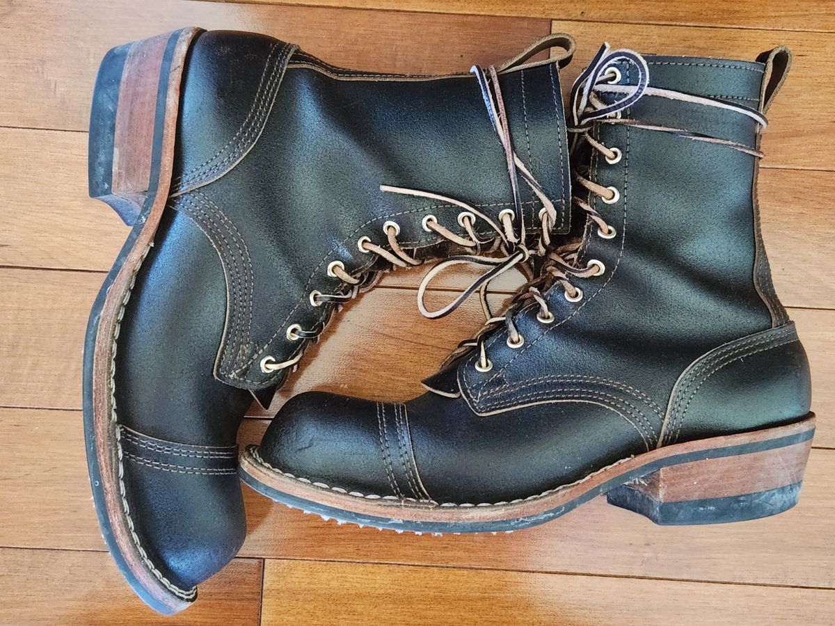 Photo by kevinyarrington on April 5, 2024 of the Nicks Patrol Boot in Horween Brown Waxed Flesh.
