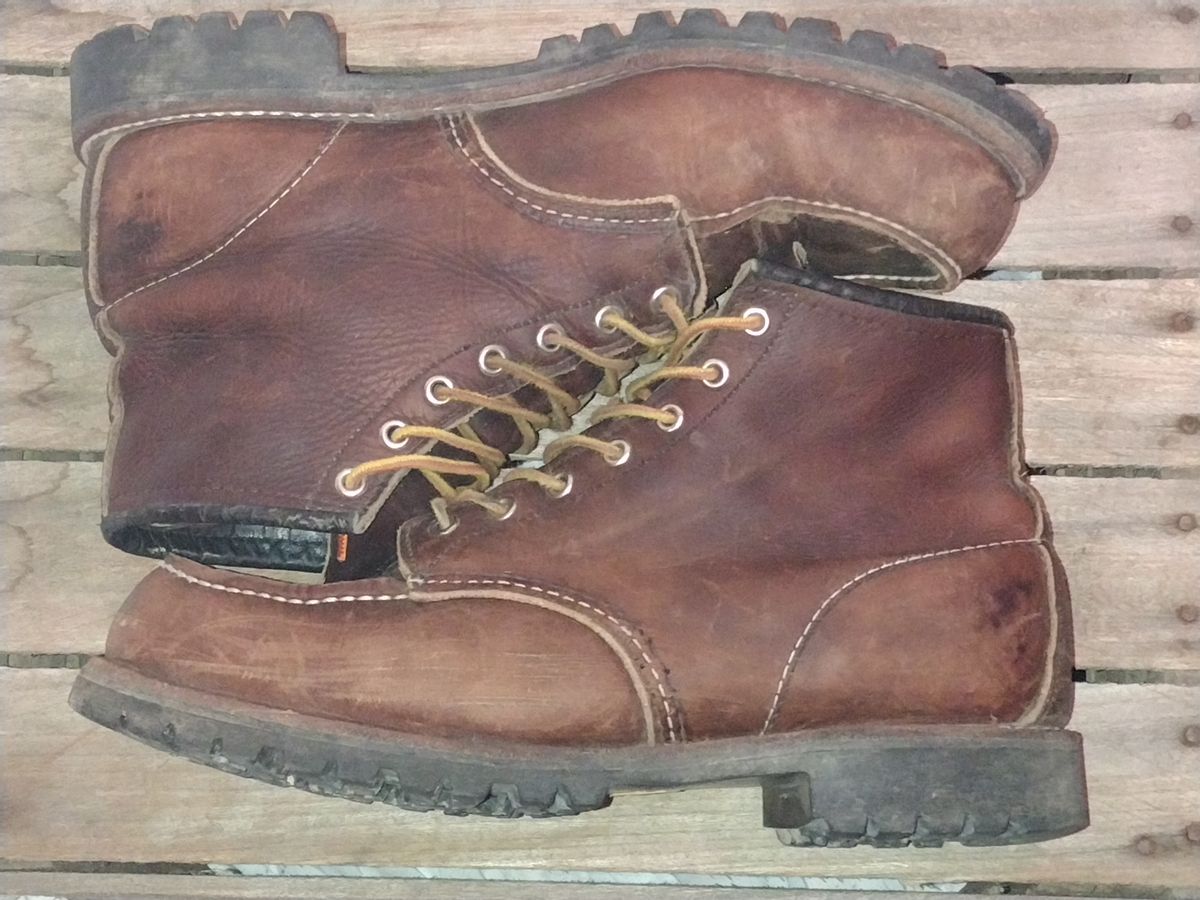 Photo by jcadamsdogtrainer on March 6, 2024 of the Red Wing Roughneck in S.B. Foot Briar Oil Slick.