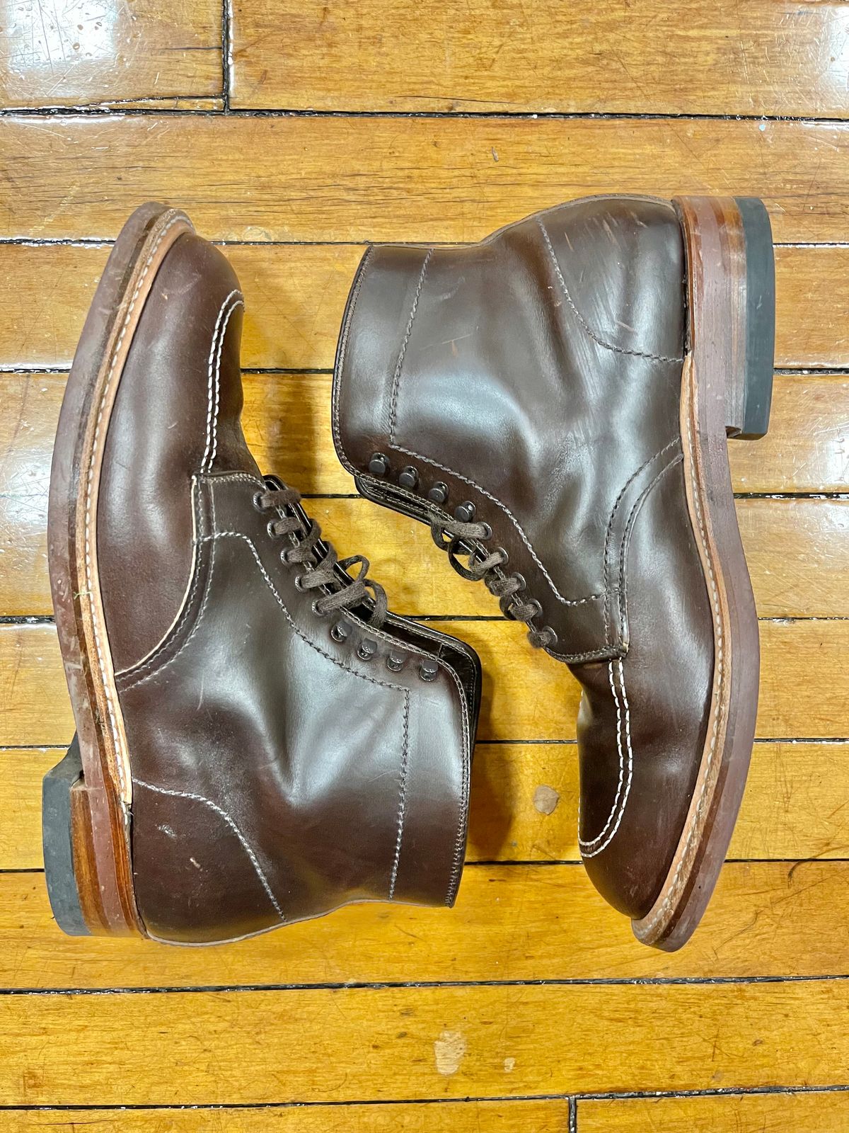 Photo by ThisIsFrankLucas on November 1, 2022 of the Alden Indy Boot in Horween Brown Chromexcel.